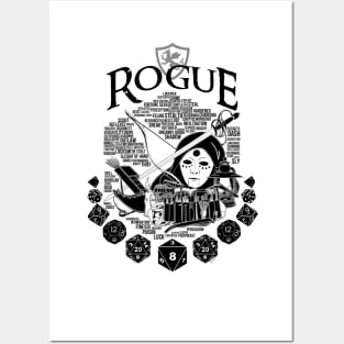 RPG Class Series: Rogue - Black Version Posters and Art